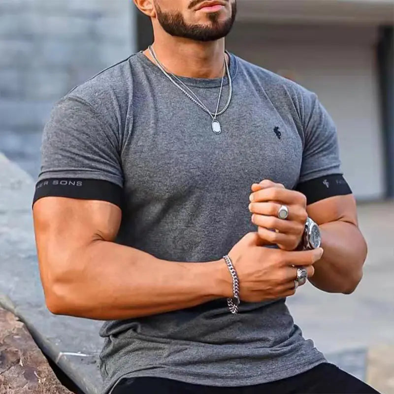 Men's Summer Leisure Sports Fitness T-Shirt