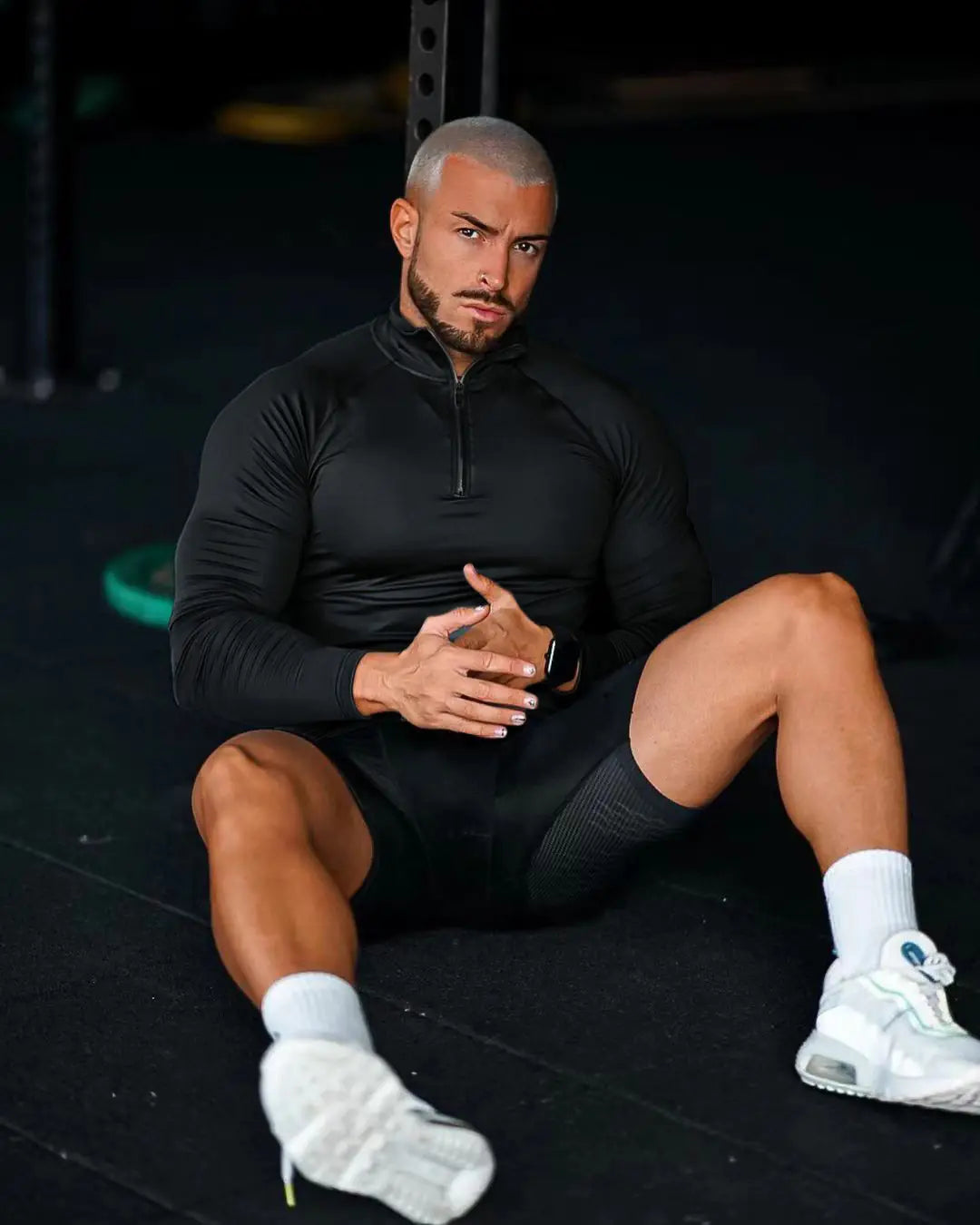 Men's Quick Dry Half Zip Sports T-Shirt